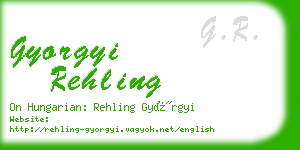 gyorgyi rehling business card